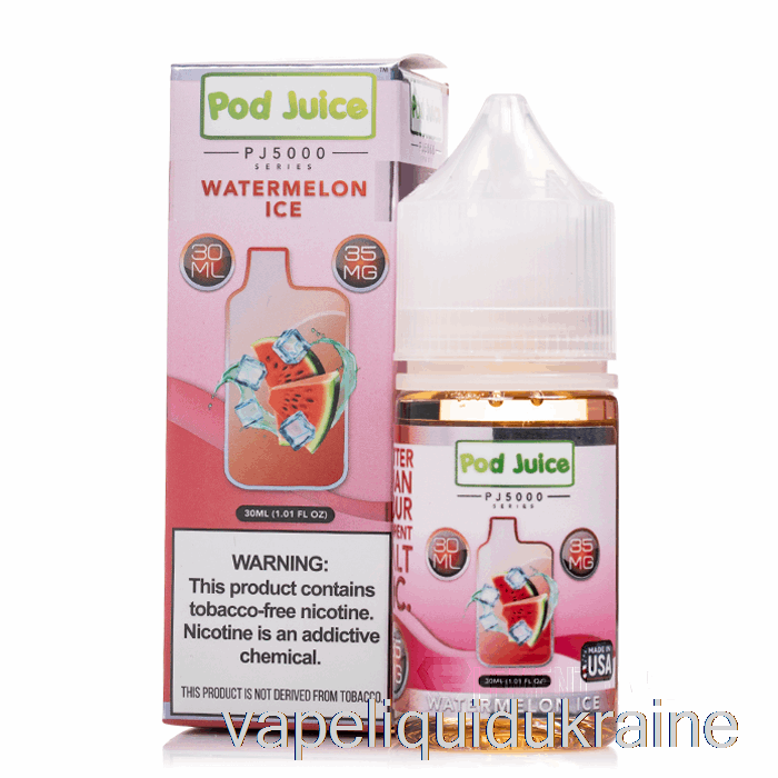 Vape Liquid Ukraine Watermelon Ice - Pod Juice PJ5000 - 30mL 35mg